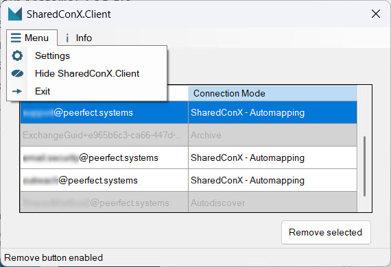 ShardConX.Client Menu